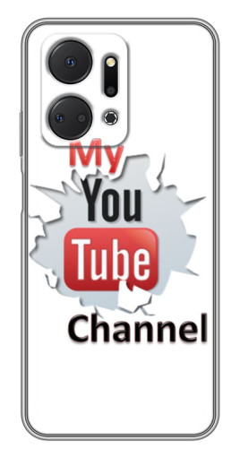 Чехол с принтом "My YouTube" для Huawei Honor X7a