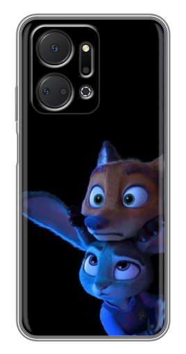 Чехол с картинкой "Ник и Джуди" для Huawei Honor X7a