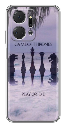 Чехол с печатью "Play or Die" для Huawei Honor X7a