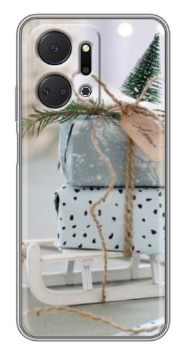 Чехол с картинкой "Подарки на санках" для Huawei Honor X7a