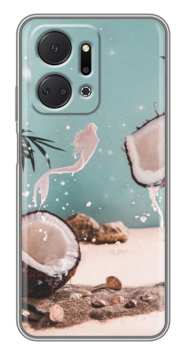 Чехол с принтом "Половинки кокоса" для Huawei Honor X7a