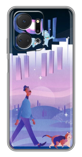 Чехол с картинкой "Постер к мультику" для Huawei Honor X7a