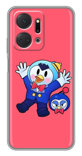Чехол с картинкой "Радостный пингвин" для Huawei Honor X7a