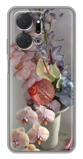 Чехол с картинкой "Разноцветные орхидеи" для Huawei Honor X7a