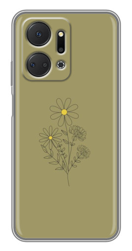 Силиконовый чехол с изображением "Рисунок ромашка" для Huawei Honor X7a