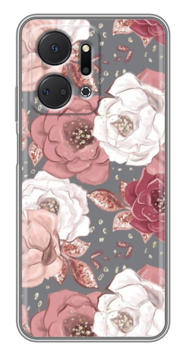 Силиконовый чехол с изображением "Рисунок розы" для Huawei Honor X7a
