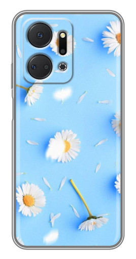 Чехол с картинкой "Ромашковый фон" для Huawei Honor X7a