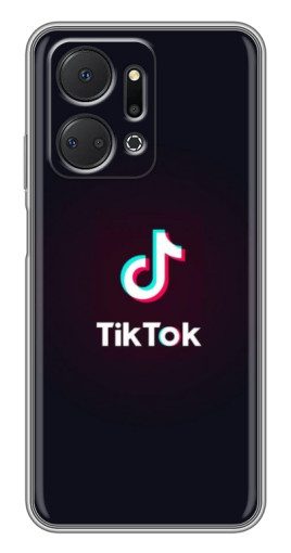 Силиконовый чехол с изображением "TikTok темный" для Huawei Honor X7a
