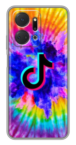 Чехол с принтом "TikTok в красках" для Huawei Honor X7a