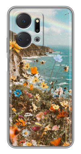 Силиконовый чехол с изображением "Яркие полевые цветы" для Huawei Honor X7a