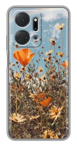 Чехол с печатью "Желтые цветы" для Huawei Honor X7a