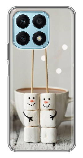 Чехол с картинкой "Снеговики из зефира" для Huawei Honor X8a