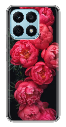 Силиконовый чехол с изображением "Яркие пионы" для Huawei Honor X8a