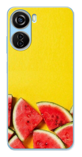 Чехол с печатью "Арбузики на желтом" для ZTE V40 Design