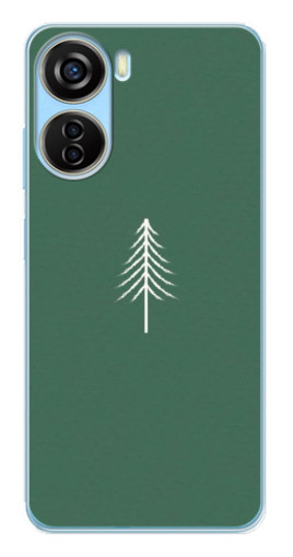 Чехол с картинкой "Белая елка" для ZTE V40 Design