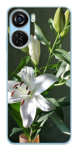 Чехол с печатью "Белые лилии" для ZTE V40 Design