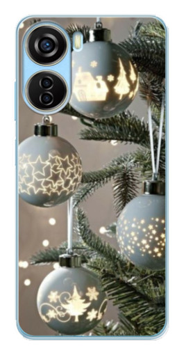 Чехол с печатью "Белые шары " для ZTE V40 Design