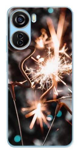 Чехол с принтом "Бенгальские огни" для ZTE V40 Design