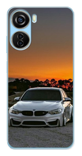 Чехол с печатью "BMW белая" для ZTE V40 Design