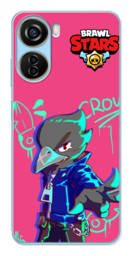 Силиконовый чехол с изображением "Crow Asassin" для ZTE V40 Design