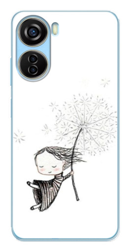 Чехол с принтом "Девочка с одуванчиком" для ZTE V40 Design