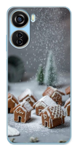 Чехол с печатью "Домики из пряников" для ZTE V40 Design