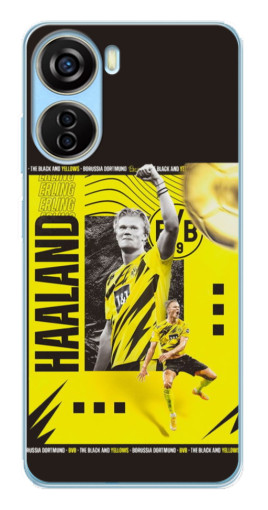 Чехол с печатью "Golden Haaland" для ZTE V40 Design