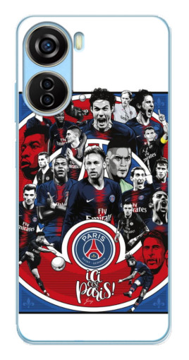 Чехол с принтом "Команда PSG" для ZTE V40 Design