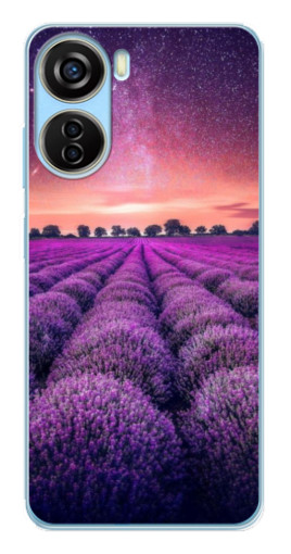 Силиконовый чехол с изображением "Лавандовое поле" для ZTE V40 Design
