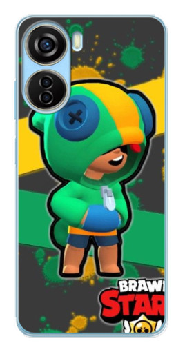 Силиконовый чехол с изображением "Leon Brawl Stars" для ZTE V40 Design