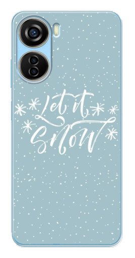 Чехол с печатью "Let it Snow" для ZTE V40 Design