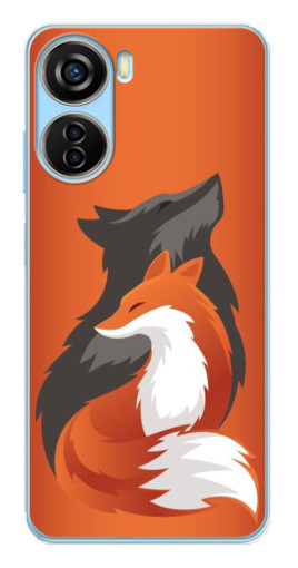 Чехол с печатью "Лиса ART" для ZTE V40 Design