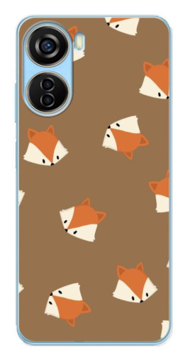 Чехол с печатью "Лисёнки" для ZTE V40 Design