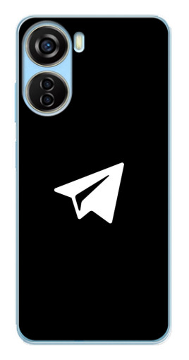 Чехол с печатью "Лого Телеграм" для ZTE V40 Design