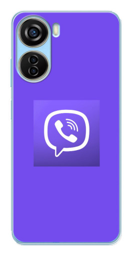 Чехол с печатью "Лого Viber" для ZTE V40 Design