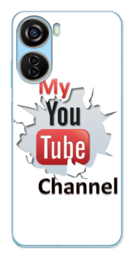 Чехол с принтом "My YouTube" для ZTE V40 Design