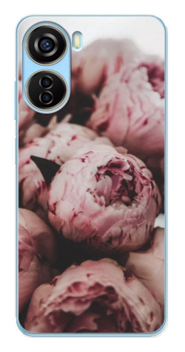 Чехол с принтом "Нежные пионы" для ZTE V40 Design