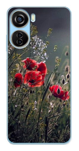 Силиконовый чехол с изображением "Поле цветов" для ZTE V40 Design