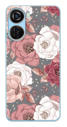 Чехол с печатью "Рисунок розы" для ZTE V40 Design