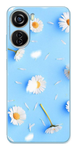 Чехол с печатью "Ромашковый фон" для ZTE V40 Design