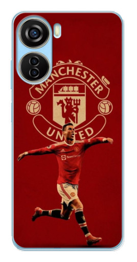 Силиконовый чехол с изображением "Ronaldo в МЮ" для ZTE V40 Design