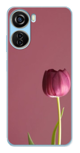 Чехол с принтом "Розовый тюльпан" для ZTE V40 Design