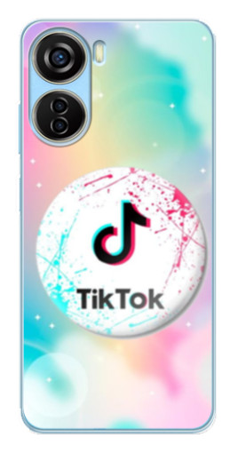 Чехол с принтом "TikTok принт" для ZTE V40 Design