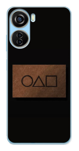 Силиконовый чехол с изображением "Визитка игра в кальмара" для ZTE V40 Design