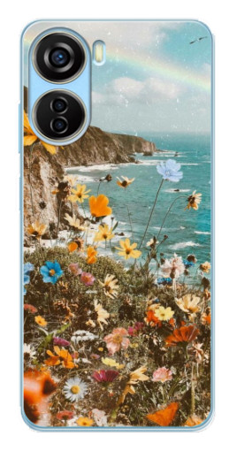 Чехол с картинкой "Яркие полевые цветы" для ZTE V40 Design