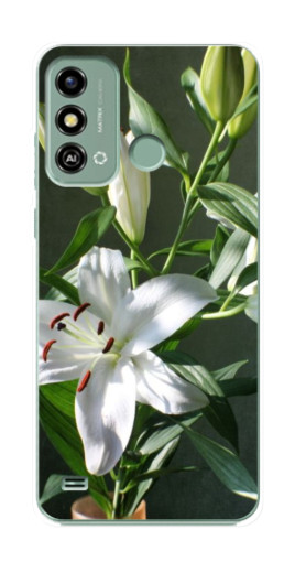 Чехол с печатью "Белые лилии" для ZTE Blade A53