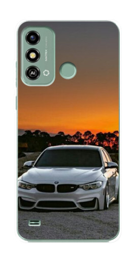 Чехол с принтом "BMW белая" для ZTE Blade A53