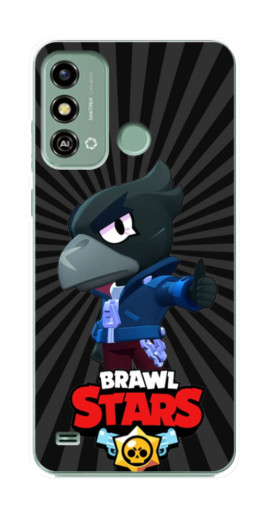 Чехол с печатью "Crow Brawl Stars" для ZTE Blade A53