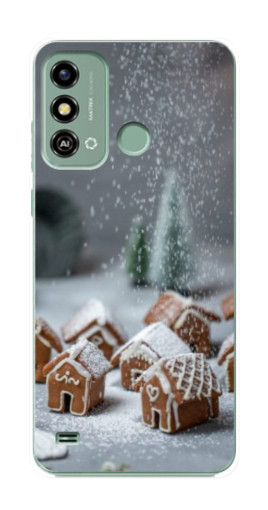 Чехол с картинкой "Домики из пряников" для ZTE Blade A53