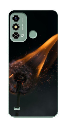 Чехол с картинкой "Горящий одуванчик" для ZTE Blade A53